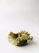 Trend Design Lysglass bølger 13×8 cm grønn