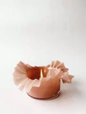 Trend Design Lysglass bølger 13×8 cm rosa