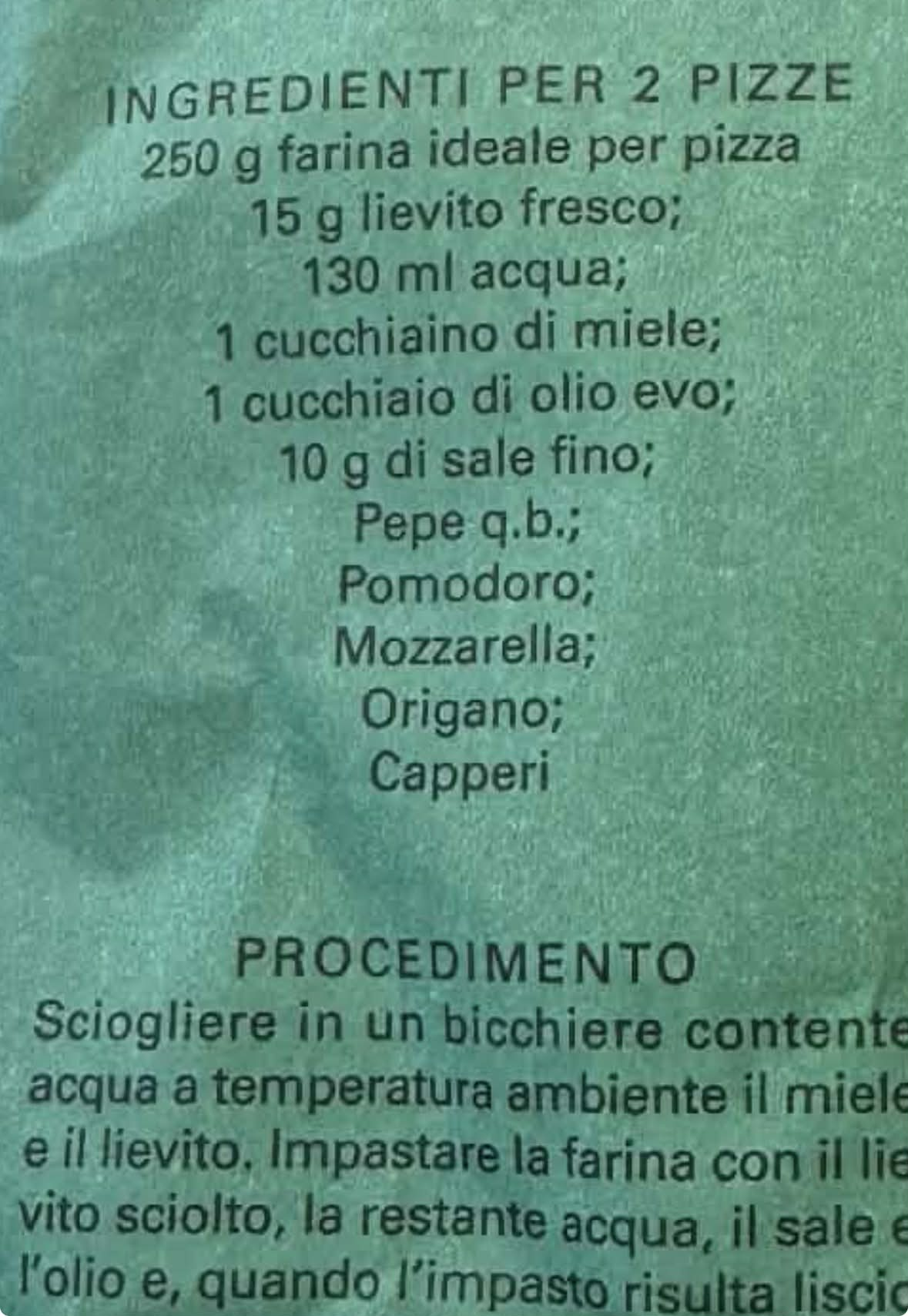 Focaccia og pizza oppskrift