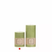 Edelweiss Kubbelys,100% Økologsik Stearin, 7x10cm Green Leaf