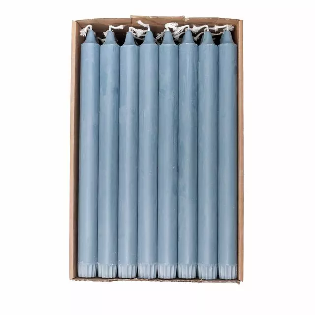 Edelweiss Kronelys, 100% Økologisk Stearin, Jeansblå