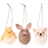 IB Laursen Påskepynt 3ass filt til oppheng