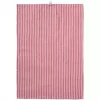 IB Laursen Kjøkkenhåndkle Linea med rosa og bringebær smale striper