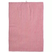 IB Laursen Kjøkkenhåndkle Linea med rosa og bringebær smale striper