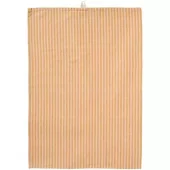 IB Laursen Kjøkkenhåndkle Linea med sennep og rosa smale striper