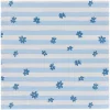 IB Laursen Kaffeserviett 12,5x12,5 cm Blå blomster og lyseblå striper 20 stk per pakke