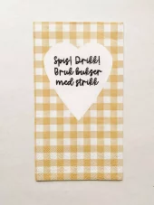 Trend Design Buffet Servietter med ruter "spis drikk..."