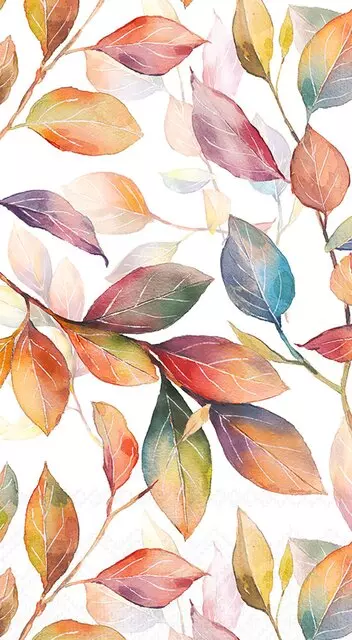 Ambiente Servietter "Colorful Leaves" avlang - 33x40cm