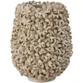 Ib Laursen "Hyacint" Glasert Vase, Hvit H28cm