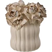 Ib Laursen "Rose" Glassert Vase, Hvit H16cm