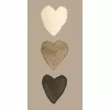 Ib Laursen Servietter m/hjerter, creme,natur, antrasitt