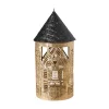 Speedtsberg Hus til telys – metall, gull/svart (Ø11 × H23 cm)