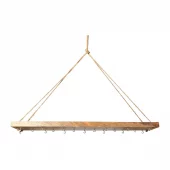 Speedtsberg Hylle med kroker – 70×15×2 cm (tre)