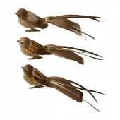 Speedtsberg Fugl med klips – 3 ass. (H17 cm, fjær)