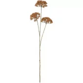 Ib Laursen Blomsterstilk – brun, 3 skjermblomster (80 cm)