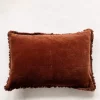 Trend Design Pute – Velur med frynser, 40×60 cm, rust