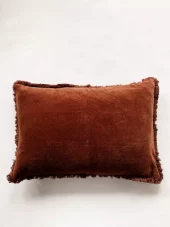 Trend Design Pute – Velur med frynser, 40×60 cm, rust