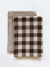 Trend Design Kjøkkenhåndkle – 2‑pakk, 45×45 cm, brun