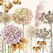 Ambiente Servietter Lunsj – Dried Flowers (33×33 cm)