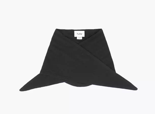 NOHR Studio Lara Solid Wool Cashmere Triangle Skjerf Sort