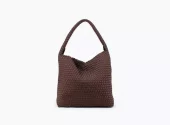 NOHR Annabel Neoprene Bucket Bag Large Mørk Brun