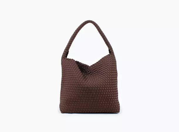 NOHR Annabel Neoprene Bucket Bag Large Mørk Brun