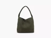 NOHR Annabel Neoprene Bucket Bag Large Mørk Olivengrønn