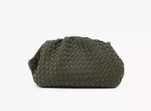 NOHR Annabel Neoprene Clutch Mørk Olivengrønn