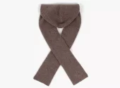 NOHR Alex Wool Cashmere Hoodie Scarf Lys Brun 18