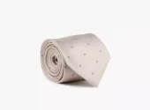 NOHR Even Silk Tie 7,6 cm Beige 15