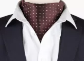 NOHR Carlos Polkadot Silk Ascot Brun 19