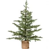 Ib Laursen Kunstig grantre i jutepose - H:125cm