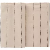 Ib Laursen Duk Valentina natur med brune hjerter - 150 x 250 cm