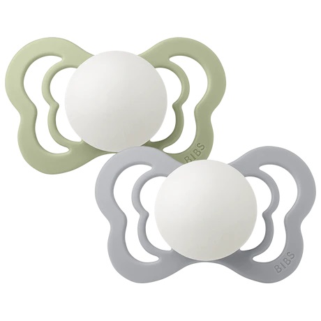 BIBS Couture 2 Pack Sage GLOW/Cloud GLOW - 2 / Silicone