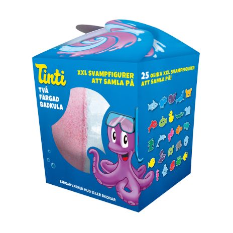 Tinti to farget badebombe