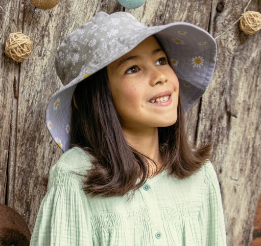 Daisy Reversible Sun Hat 7-10 Years