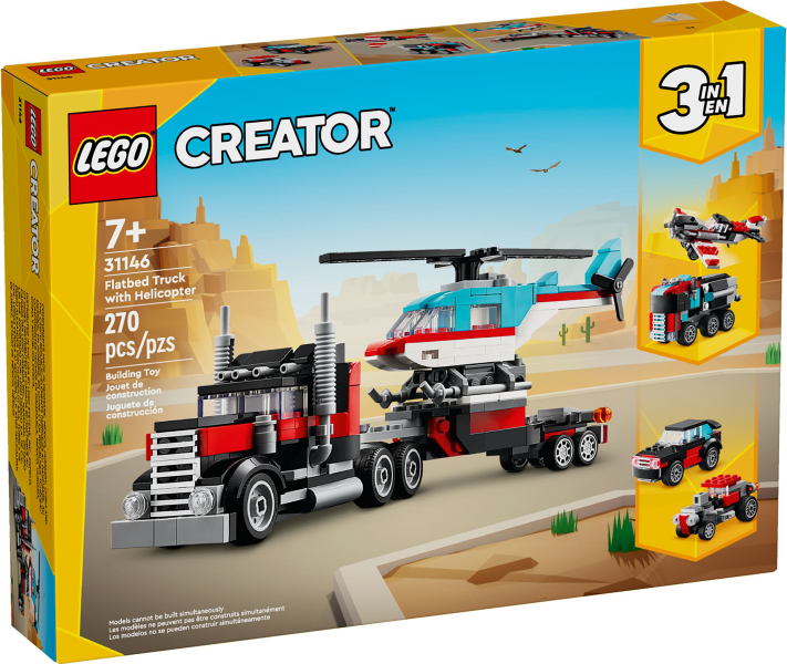 31146 - Flatbed Truck with Helicopter