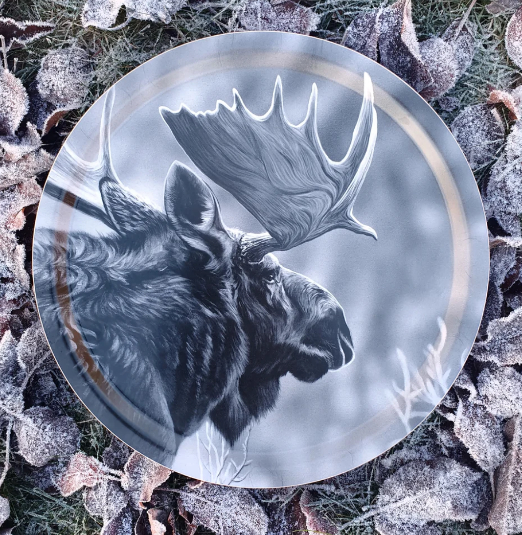 MyKind of art Serveringsbrikke rund M/Elg