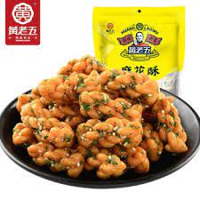 HLW Dough Twist Spring onion Flavor 108G 黄老五葱香麻花酥108克
