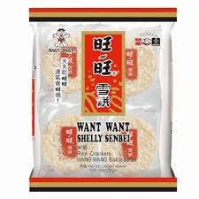 WANT-WANT Shelly Senbei Sweet Rice Crackers Rice （sweet）旺旺雪饼150克