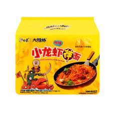 BX Stir-Fry instant Noodle with crawfish flavor 5 packs 570g 白象小龙虾拌面5连包570克