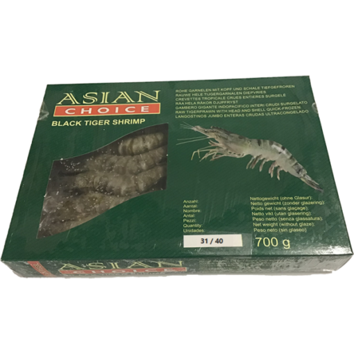 Asian choice black tiger Shrimp (31/40) 700G 亚选黑虎虾(31/40) 700g