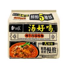 BX Instant  Noodle with Spicy beef soup 5pcks (111gx5) 白象辣牛肉汤味面5连包555克