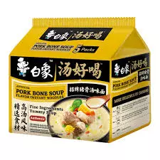 BX Instant  Noodle with Pork Bone soup 5pck(111gx5) 白象猪骨汤面5连包555克