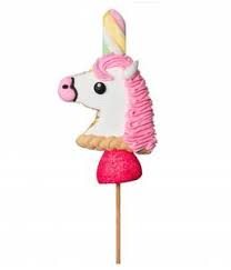 Unicorn marshmallow Lollipop 1stk  55g 独角兽棉花棒棒糖55克