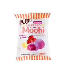 Q Custard Mochi Raspberry Flavor 110g 宝岛Q点子卡仕达麻糬树莓味110克