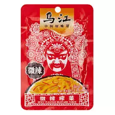 WJ Preserved Vegetable pickles(mild spicy) 80g 乌江榨菜微辣80克