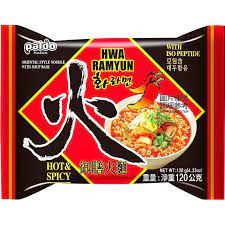 Paldo Oritental style hot and spicy noodle with soup 120g 韩国御膳火拉面120克