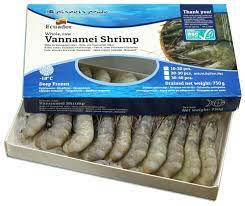 vannamei shrimp 750G  带头带壳白虾一盒 750G