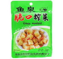 Yuquan Crispy mustard pickel 158g 鱼泉脆口榨菜158克